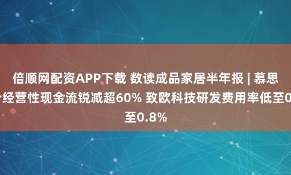 倍顺网配资APP下载 数读成品家居半年报 | 慕思股份经营性现金流锐减超60% 致欧科技研发费用率低至0.8%