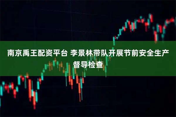 南京禹王配资平台 李景林带队开展节前安全生产督导检查